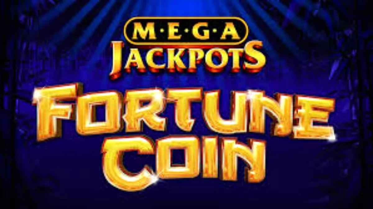 Tampilan visual slot Fortune Coin Mega Jackpot dengan simbol koin emas dan naga.