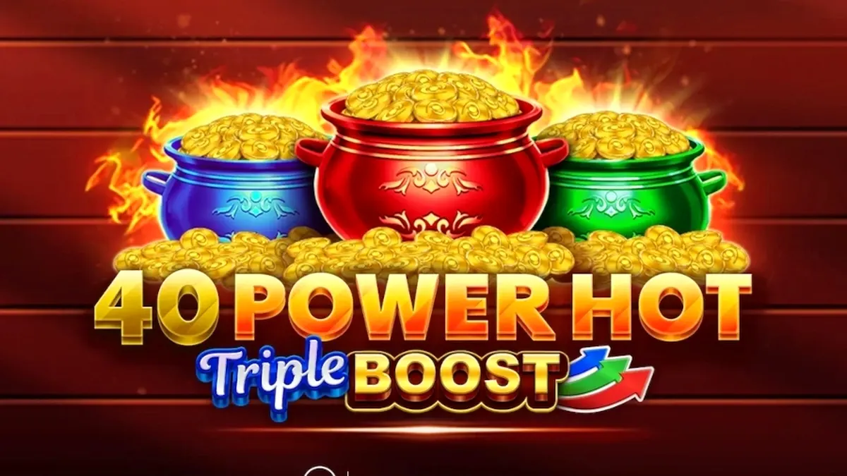 Tampilan visual permainan slot 40 Power Hot Triple Boost